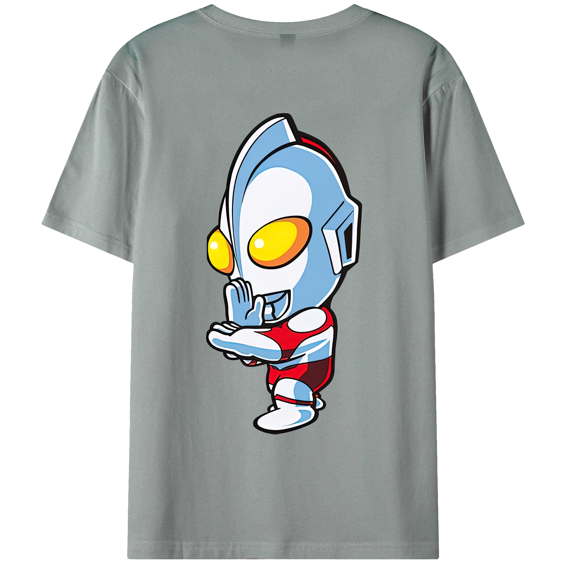 （画像用） ウルトラマン Ultraman 綿100％ メンズ半袖Tシャツ（バックプリント） 通気性